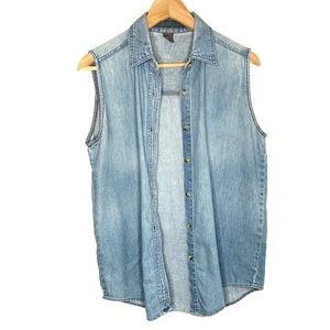 Upper West Side 90's Light Wash Blue Jean Top